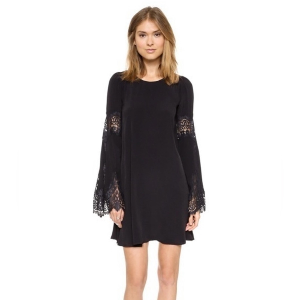 NWT For Love and Lemons Festival Dress Black Size M - Picture 3 of 12